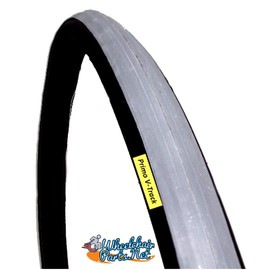 Pair of 24 X 1" AIR Pneumatic, Gray Dark Skin V-TRAC Sports & Court TIRE- Requires AIR Inner Tube