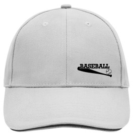 Huuraa Baseball Bat Unisex Cap Size with Motif for All Baseball Fans Gift Idea for Friends and Family, Dark grey/white