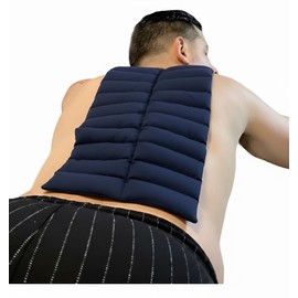 Compresa Caliente Terapéutica | Almohadilla de Semillas y Plantas Medicinales para Cuello, Espalda y Hombros | Alivio Muscular Profesional | Compresa Mediana (Azul Marino)