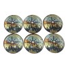 Twisted R Design Set of 6 Mountain Compass Wood Cabinet