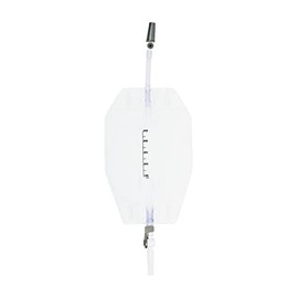 E&E Medical Supplies Ltd. 10Pcs Urine Leg Bag 500ml Capacity with Short Tube (5cm) - Lever Tap Valve - Fabric Back C Sterile Drainage Leg Bag - Catheter Leg Bag - Suitable to use with Catheter Bag Straps