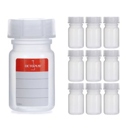 Parent Transparent Wide-Neck Bottles with Transparent Lids, 10 X, 50 ml