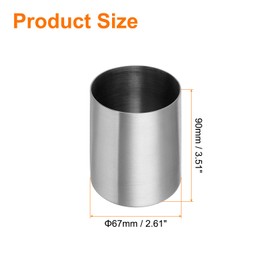 sourcing map Ashtray with Lid, Stainless Steel Windproof Ash Tray for Home Office Tabletop Patio Outdoor, Funnel Style Silver