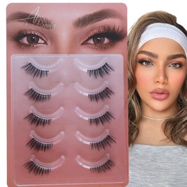 AT Beauty False Eyelashes – Lifted & Wide Eye Effect, Bold Definition, Lightweight & Reusable (Segmented Wiapy) (D+ Code)