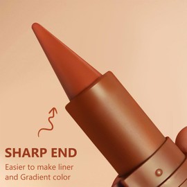 Creamy Lip Pencil, Matte Lip Liner 2 In 1 Lip Liner, Smooth, Long Lasting, Waterproof Long Lasting Lip Pencil High Pigment Lip Pencil Lipstick And Lip Liner For Precision Application Lip (#05, 26g)