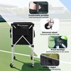 Sturdy Pickleball Tennis Ball Hopper - Foldable Lightweight Tennis Cart