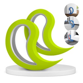 Stoppy, Stoppi, Window Stopper, Door Stopper, Door Wedge, Door Hook, Window Clamp, Set of 2 (Available in 14 Colours) (Lime)