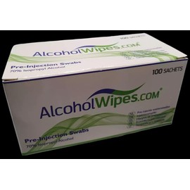 Fastaid 70% IPA Alcohol Wipes for Electronics, Swabs, Tattoo, Pre-injection Swabs, 100 Pieces (1 Box)
