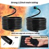 1/2”PVC Anti Drop Drip Irrigation Tubing 33FT(10M)(ID:13mmOD:16mm) with Locked Barbed
