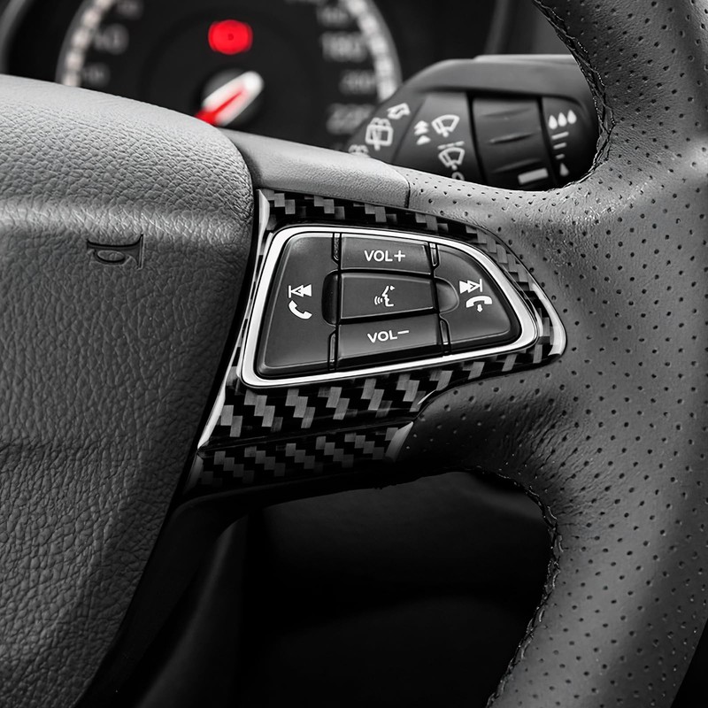FXETRNL Real Carbon Fiber Steering Wheel Button Frame Covers -