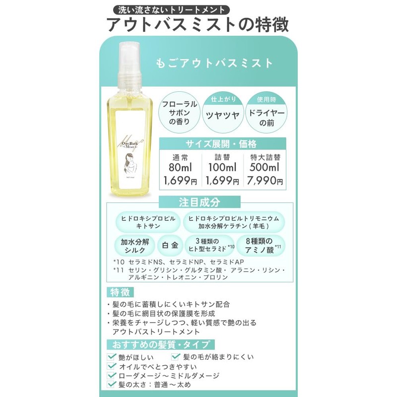 Mogo Premium Concentrated Hair Care Water, Keratin Water, Undiluted Treatment,