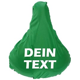 ShirtInStyle Premium Protective Cover Saddle Protector with Your Desired Text, Bicycle, Protection, Cover, Cover, Green