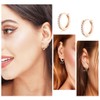 LICHUAN Silver Hoop Earrings for Women, Hoop Earrings with AAA