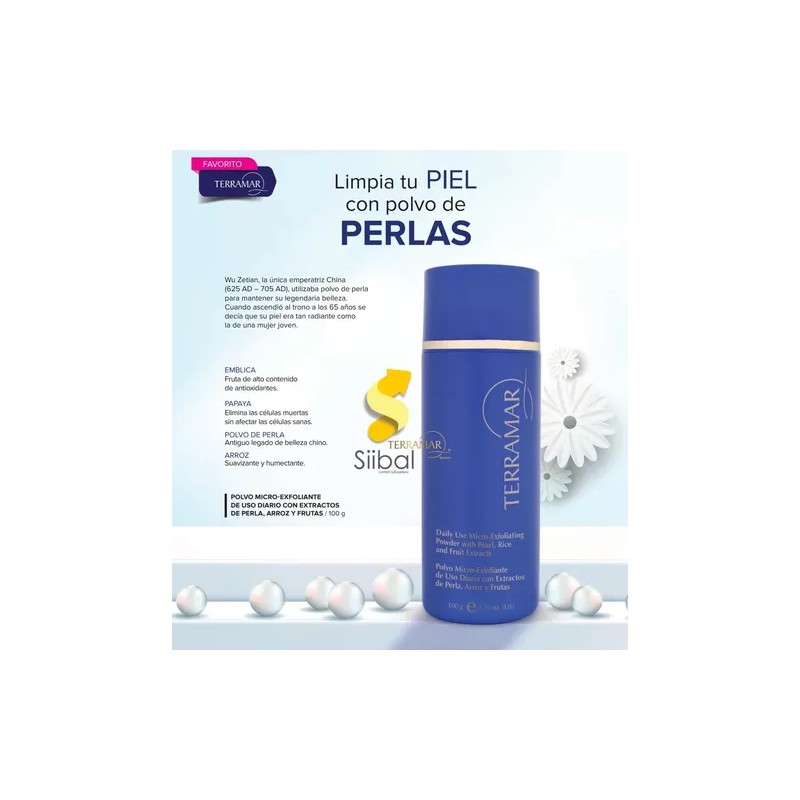 Polvo Exfoliante Facial Terramar Exfoliating Face Powder Clean Brighten, 100