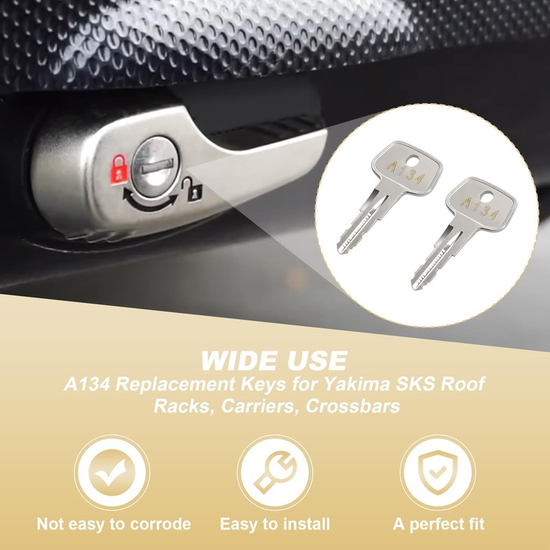 A134 Yakima Replacement Key,SKS roof Rack Key,Replacement Keys for Yakima