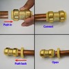 HQMPC Push Fit PEX Fittings Straight Coupling 1/2", Push-to-Connect Copper,