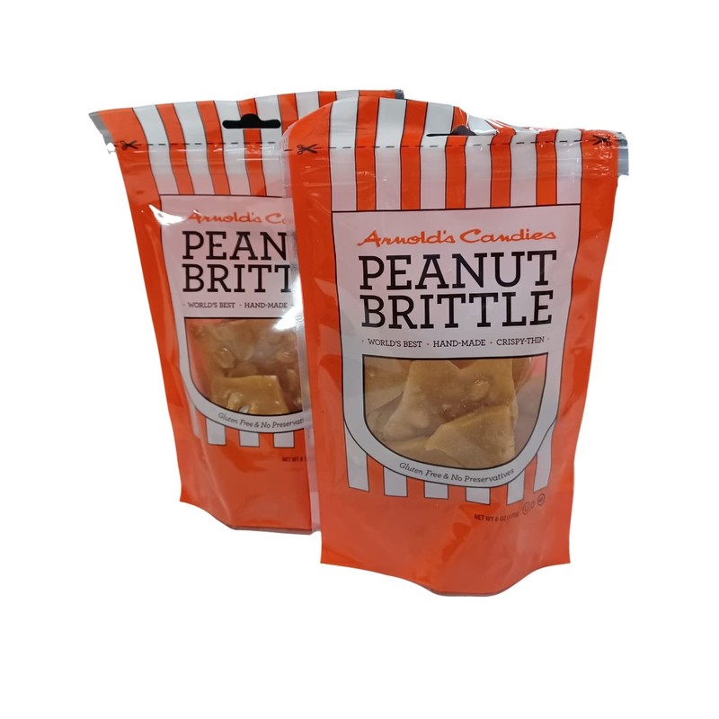 Arnold's Candies Peanut Brittle Rich Butter Flavor Fresh Crunch Snack