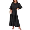 ANRABESS Womens Boho Maxi Dresses 2025 Summer V Neck Puff