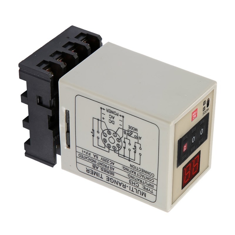 AH3-DM Dual Mode Delay Timer Relay 0.01S-99H LED Display (AC