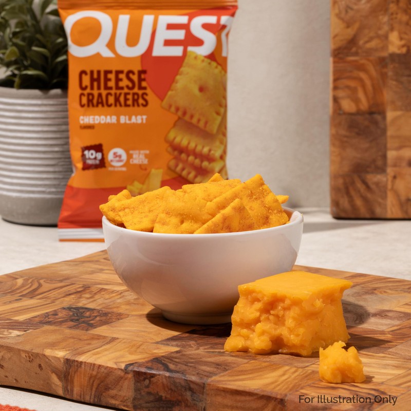 Quest Nutrition Cheese Crackers, Cheddar Blast, 10g Protein, 5g Net