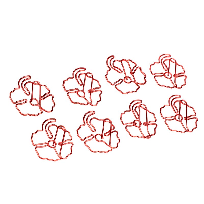 50Pcs Leaf Paper Clips 4 Leaf Clover Design Strong Metal