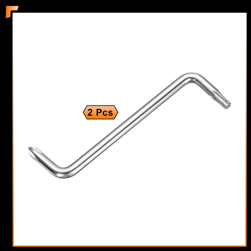 sourcing map 2pcs Offset Screwdriver PH2/T20 Phillips Torx Head Right