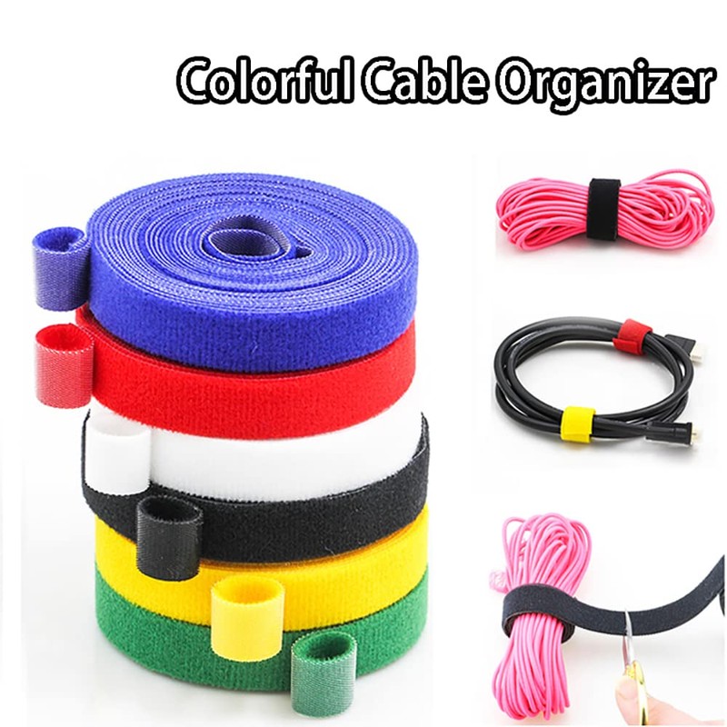 3 m Velcro Fastening Tape Cable Ties for Cable Management,