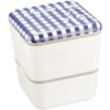 Showa 77072 Lunch Box, Square Nest Lunch Box, Gingham Check,