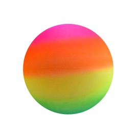 outdoor fun Giant Jumbo 18" Neon Rainbow Rubber Playground Play Beach Sport Ball Football