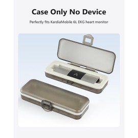 SavvyBloom Kardia Mobile Case Only for KardiaMobile 6L EKG Heart Monitor, KardiaMobile 6L Case with Silicone Pad for Travel and Portable, Protect Kardia (CASE ONLY) Transparent Black