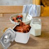 DEARMAMY Ice Cream Storage Box Metal Container with Lid Ice