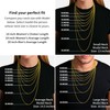 ASHINE Gold Chain for Women 30 inch Gold Box Chain