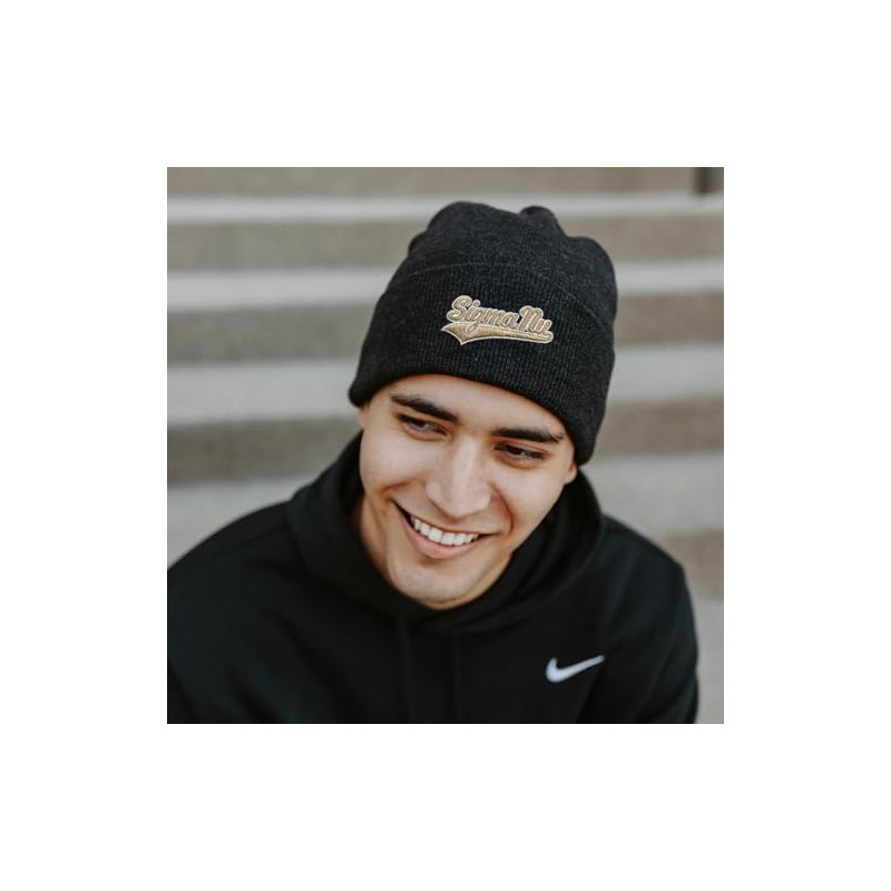 New! Sigma Nu Signature Charcoal Beanie
