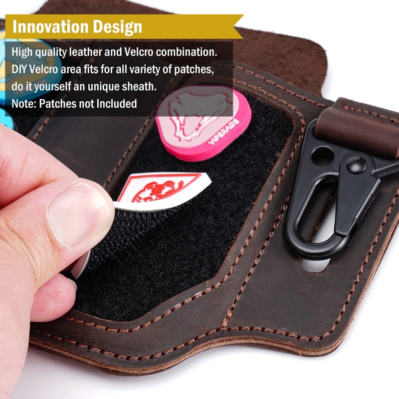VIPERADE PL3 Multitool Sheath, Leather Sheath with DIY Patch Area,