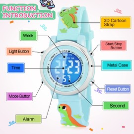 SUPZOE Dinosaur Toys for 3 4 5 6 Year Old Kids, Dinosaur Watch for Kids - Back to School Gifts - Easter Christmas Birthday Gifts for 3-6 Year Old Kids - Christmas Stocking Stuffers
