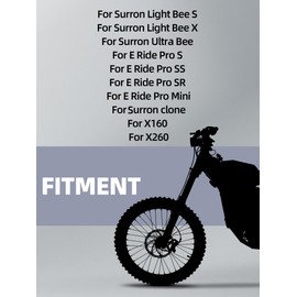 JFG RACING Motorcycle Frame Bag for EDirt Bike,Front Battery Cover Storage for Electric Dirt Bike Surron Light Bee/E Ride Pro/Talaria/Surron Ultra Bee/X160/X260-Black