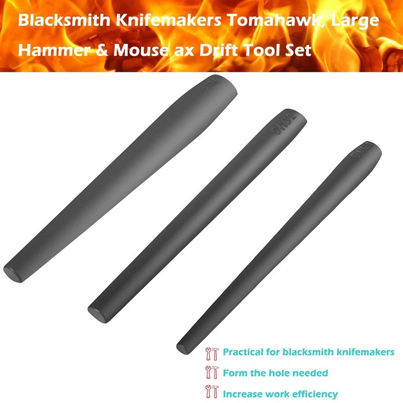 Unbranded/Generic Blacksmith Knifemakers Tomahawk, Large Hammer and Mouse ax Drift
