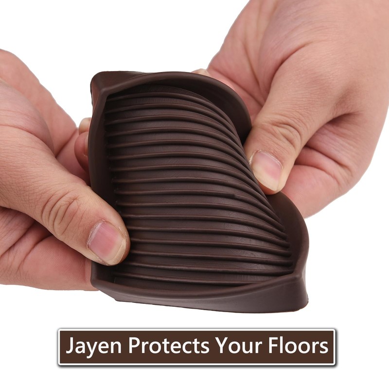 2.5x2.5 Square Rubber Furniture Caster Cups, Anti-Sliding Furniture Pads Bed