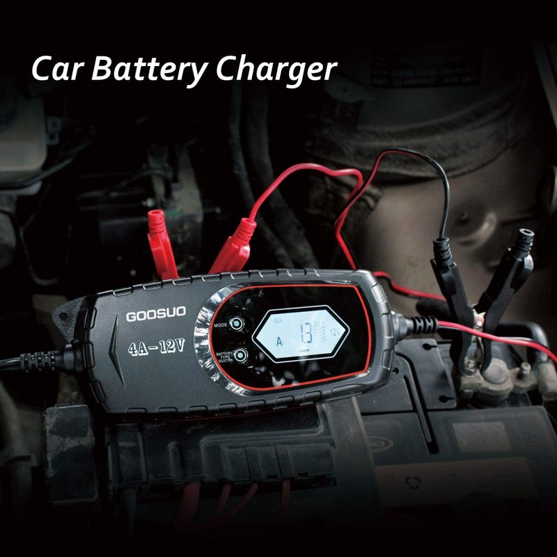 GOOSUO Car Trickle Battery Charger, Battery Maintainer Automatic, 6V 12V