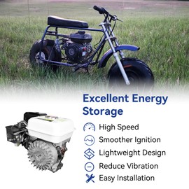 SHIQINHA Aluminum 212 Hemi Flywheel 10krpm Compatible with Predator 212cc 224cc 60363 Engine Coleman CT200U BT200X CT200U-EX Baja Warrior MB200 MB165 Mini Bike Go Kart Performance Part with Timing Key