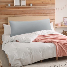 sourcing map Soft Brushed Microfiber Body Pillow Cover with Zipper Closure, Bolster Pillow Cases Long Pillow Cases for Body Pillow Grey 20"x48"(4ft)