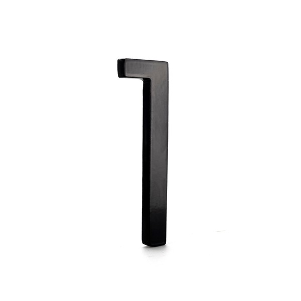Montague Metal Products MHN-06-F-BK1-1 Solid Aluminum Modern Floating Address House Numbers, 6", Powder Coated Black