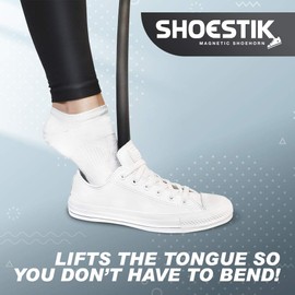 SHOESTIK 24” Pink Long Shoehorn with Innovative No Bending Assistive Technology; Reinvented Shoe Horn with Magnetic Enhanced Device Lifts The Shoe Tongue for a No Reach Solution