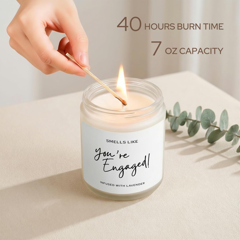 Engagement Gifts for Couples, Engagement Candle 7Oz, Best Engaged Gift