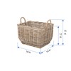 Kouboo Kobo Wicker Basket, Gray-Brown