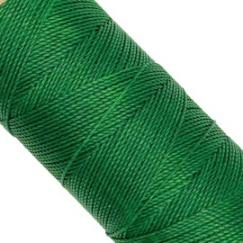LINHASITA, Waxed Thread Spool, 100 g/170 Metres, Thickness: 1 mm, Polyester, Macrame Yarn, 30 Colours, 170 Metros / 100 g Green