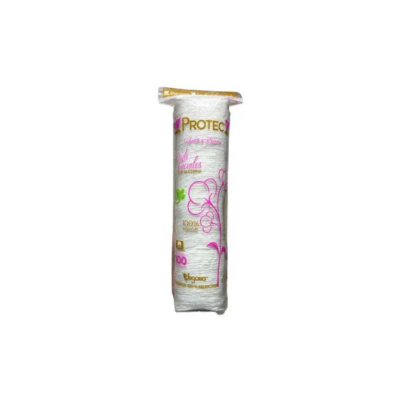 Protec Pads Faciales Con Glicerina 100 Piezas