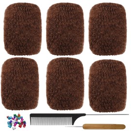 Afro Kinky Curly Hair Afro Kinky 100% Bulk Natural Human Hair Braiding Hair for Dreadlocks, Locs Repair, Dreadlock Extensions, Twists, Braids 180g 8inch (Auburn)