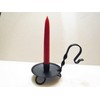 Wrought Iron Candle Taper Holder with Twisted Handle - Hand