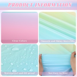 3 Pack Rainbow Tablecloth Pastel Table Cloths for Parties Decorations Plastic Birthday Tablecloth Party Supplies Rectangle Table Cover for Baby Shower Wedding Princess Party Decorations 54x108 Inch